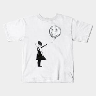 Astronaut Girl and Balloon Kids T-Shirt